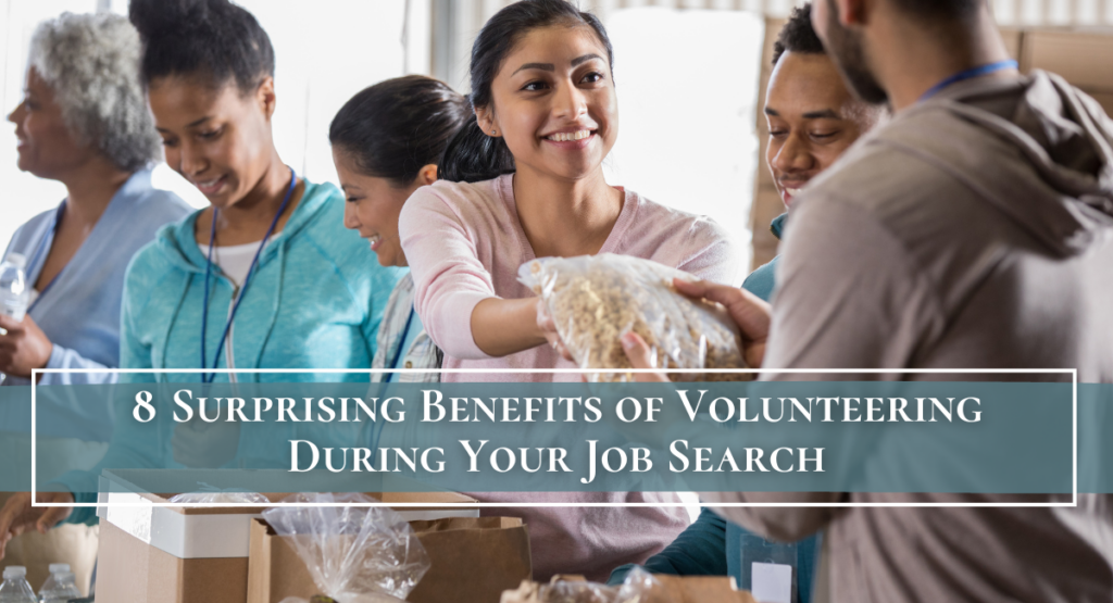 I group of volunteer workers distributing food