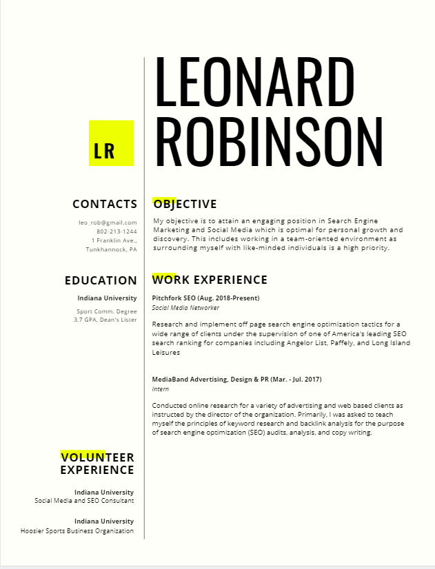 resume sample 2 Spruce Up Your Resume in 30 Minutes